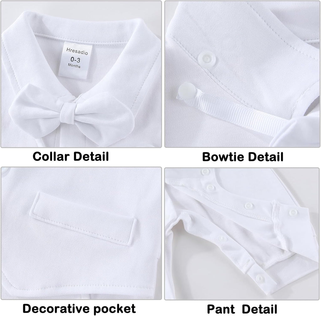 Baptism Outfit Baby Boys Christening Romper