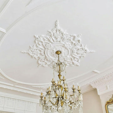 47.24 Inch Large Ceiling Medallion for Light Fixtures, 47.24"OD x 3.15"ID, Thermoformed Classic PVC 