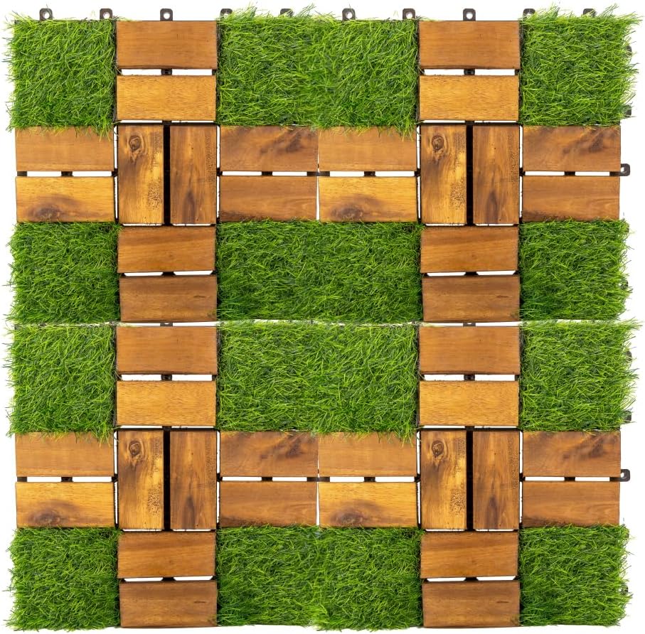 Acacia Wood Deck Tile 10 Pack