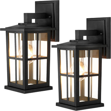 2-Pack Outdoor Light Fixtures Wall Mount, Waterproof Exterior Wall Lanterns Porch Lights
