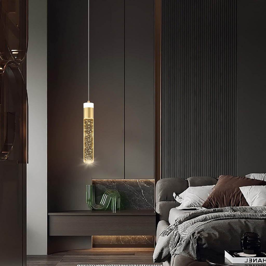 Gold Pendant Light Crystal Pendant Light Fixtures for Kitchen Island Lighting 3000k-6000k LED Modern Adjustable