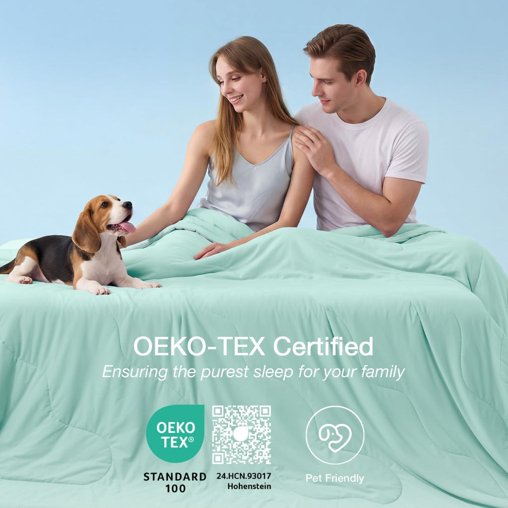 Cooling Comforter King Size, Cooling Blanket for Hot Sleepers and Night Sweats, Lightweight Summer Comforter with
