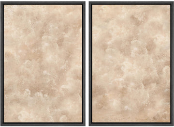Framed Canvas Print Wall Art Neutral Abstract Minimalist Beige and Cream Tones Illustrations Modern Art Decorative