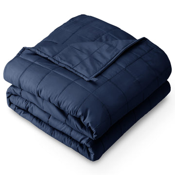 Cotton Weighted Blanket (Dark Blue, 60"x80" 17lbs)