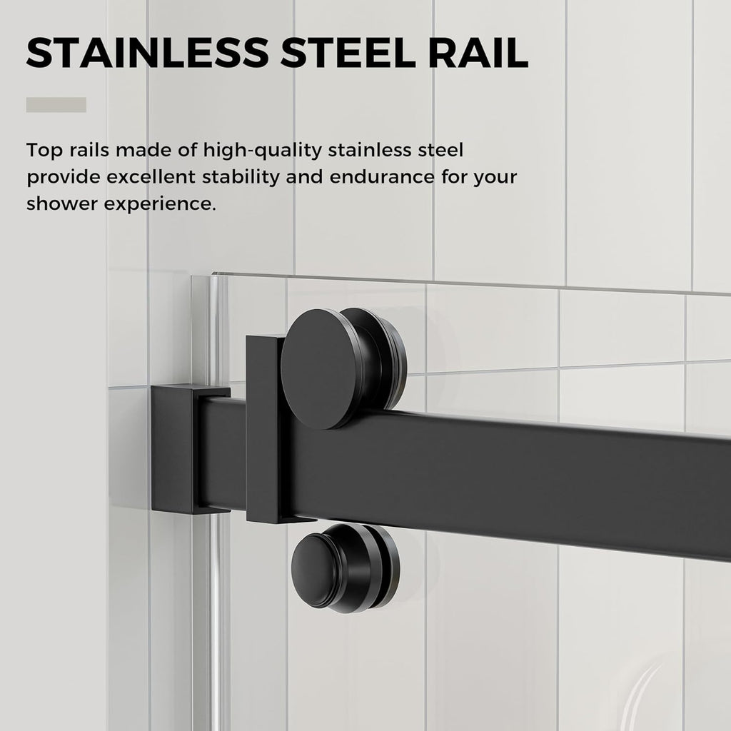 56-60.in W x 75.in H Frameless Shower Door