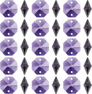 K9 Crystal Octagon Beads 2 Holes Pendants
