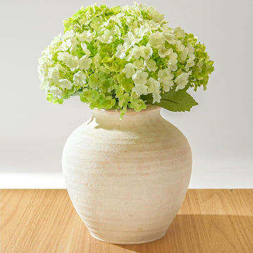 Ceramic Flower Vase Home Decor, 6.2 inch Farmhouse Rustic Vintage Decorative Vases, Pottery Terracotta Boho Flowers