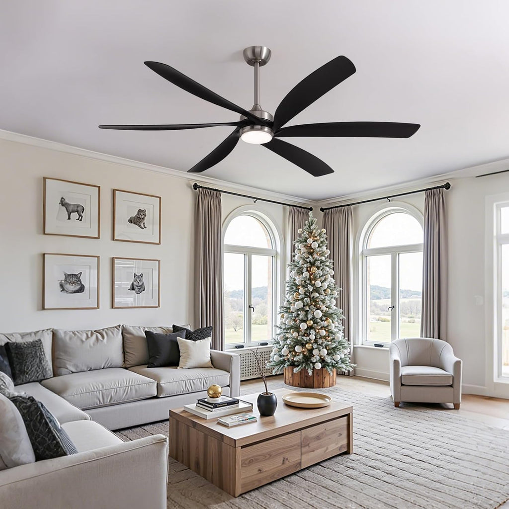 64 Inch Ceiling Fans with Lights,Indoor and Outdoor Modern Ceiling Fans with Lights and Remote