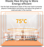 800W Portable Countertop Dishwasher, 4 Washing Programs Compact Mini Dishwasher w/70°C High-Temp & Air Dry Function