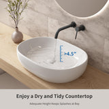 Large Bathroom Vessel Sinks, OCEALAGOON 24 x 16 Oval Bathroom Sink Bowls Above Counter
