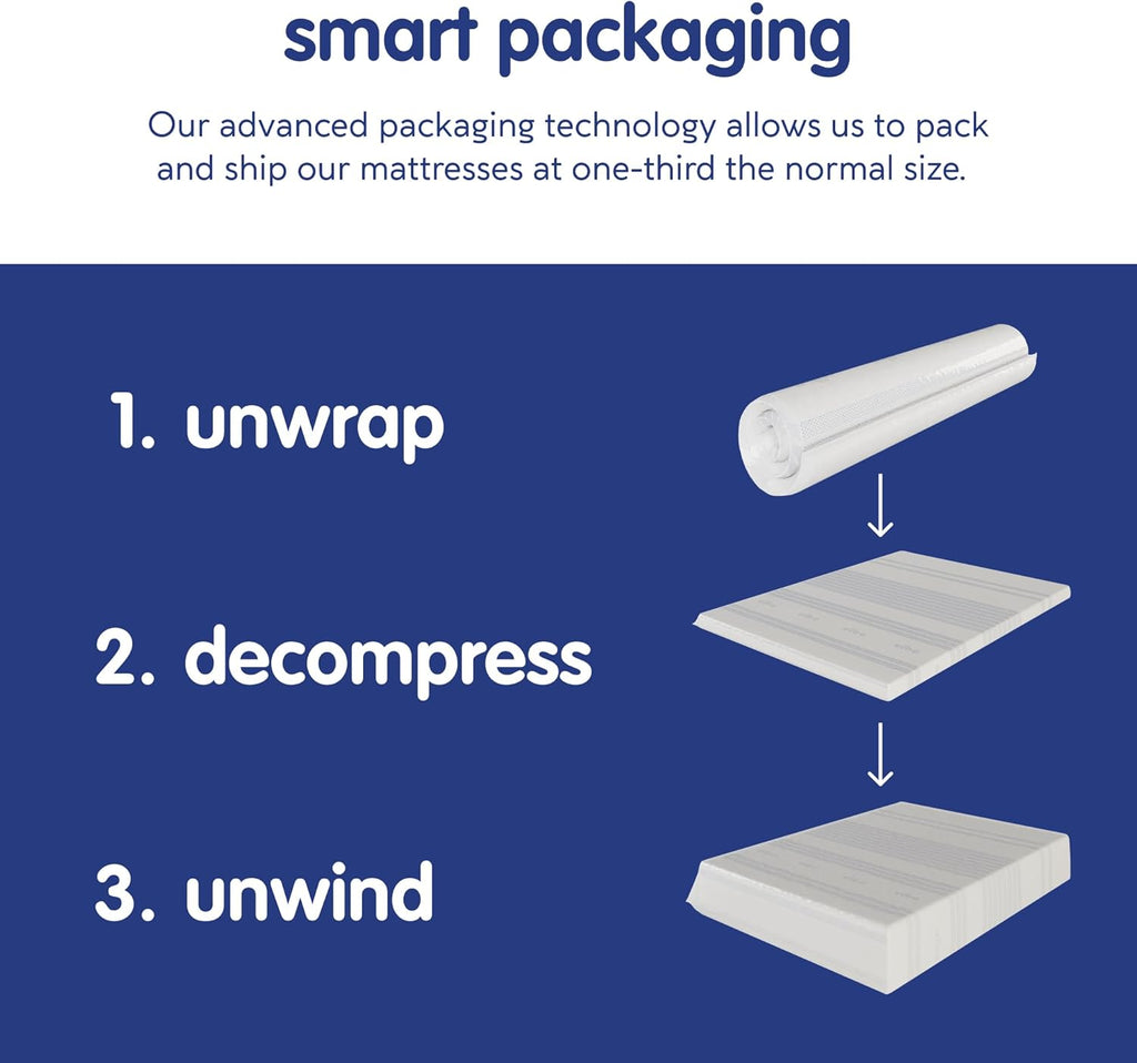 Gel Memory Foam Mattress, 12-Inch CertiPUR-US Certified Bed-in-a-Box, Queen, White