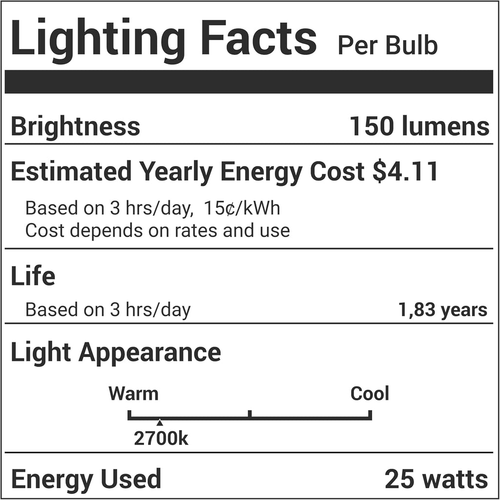 Lava Lamp Bulbs 25 Watt S11 E17 Intermediate Base