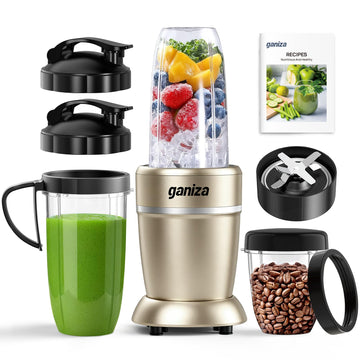 Smoothie Blender Max 1300W, Personal Kitchen Blender & Grinder Combo