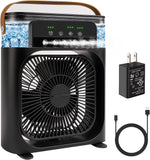 Portable Air Conditioner Fan, Mini Evaporative Air Cooler with 5 Spray Nozzles,3 Wind Speeds,3 Timers