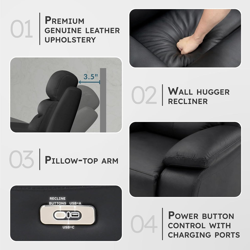 Lexicon Recliner Sofa for Living Room, Double Reclining RV Couch