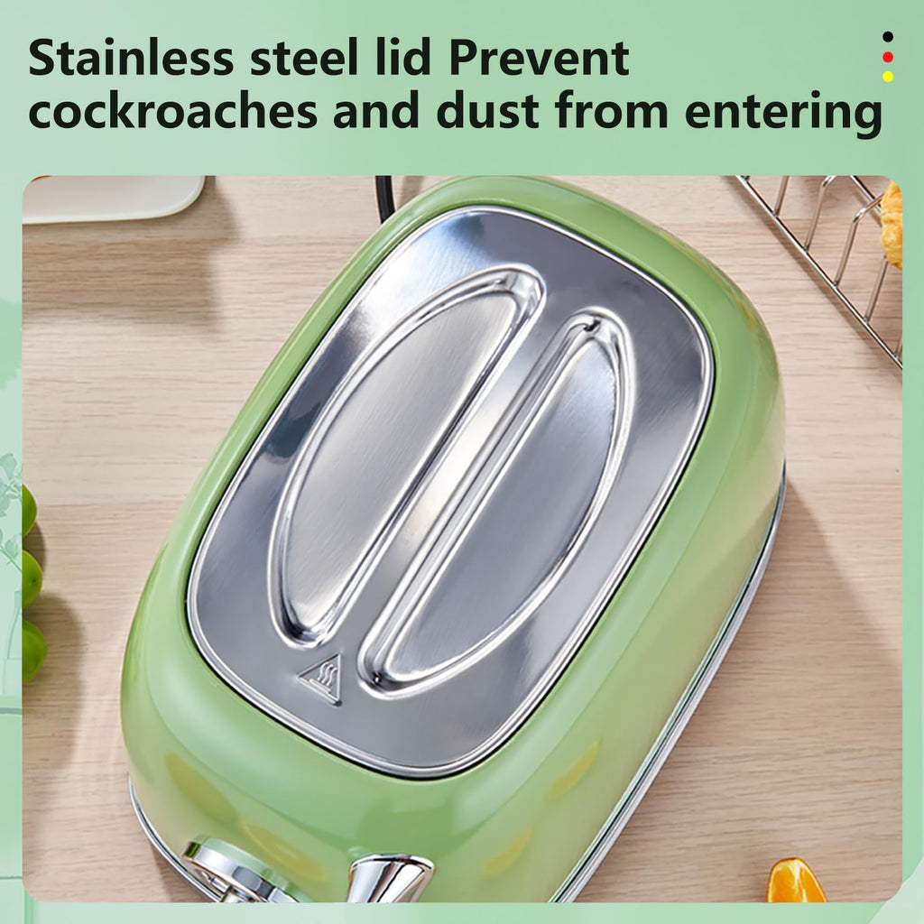 Retro Green 2‐Slice Bread Toaster