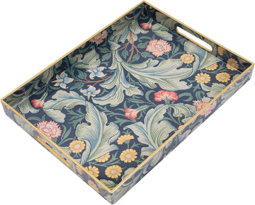 Coffee Table Trays Serving Tray with Handles, Modern Large Tray for Ottoman Coffee Table