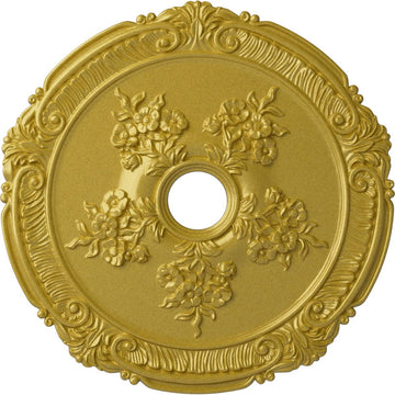 Attica with Rose Ceiling Medallion, Rich Gold, 26"OD x 3 3/4"ID x 1 1/2"P