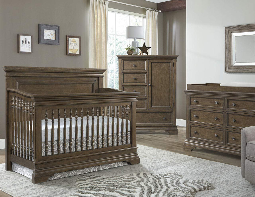 Olivia 4 in 1 Convertible Crib, Brushed Rosewood
