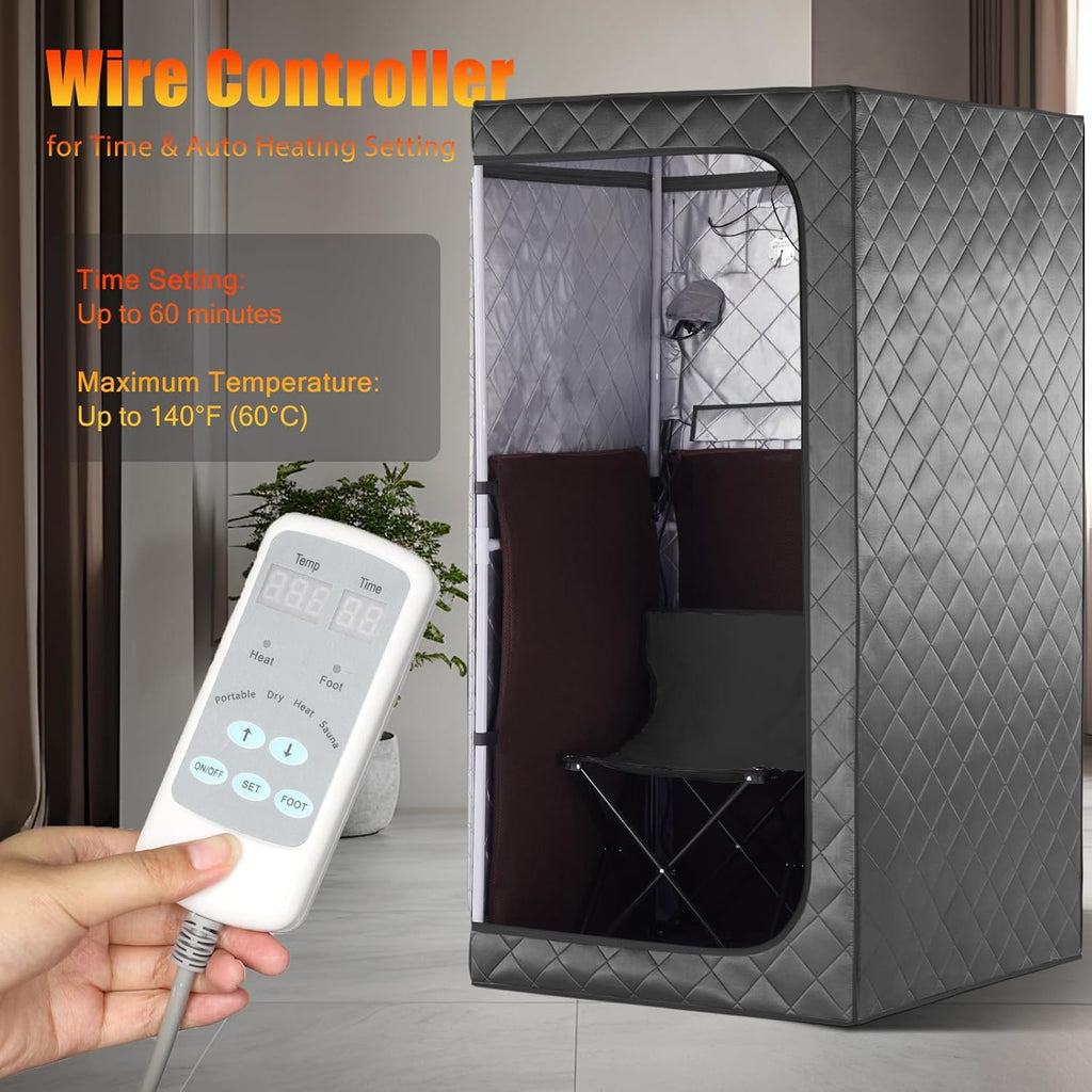 Portable Infrared Sauna for Home Spa | Full Size 1 Person Sauna | Full Body Personal Far Infrared Sauna Tent