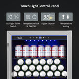 24 Inch Beverage Refrigerator Cooler,210 Cans Wide Beverage and Beer Fridge with