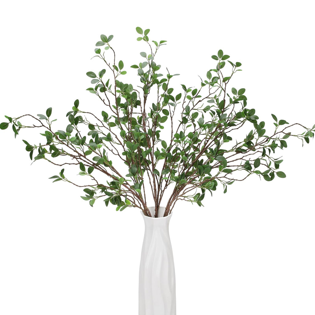 6pcs 37.4inch Greenery Stems Artificial Branches for Vases Olive, Spring Green Long Stem Fake Plants Indoor Branches
