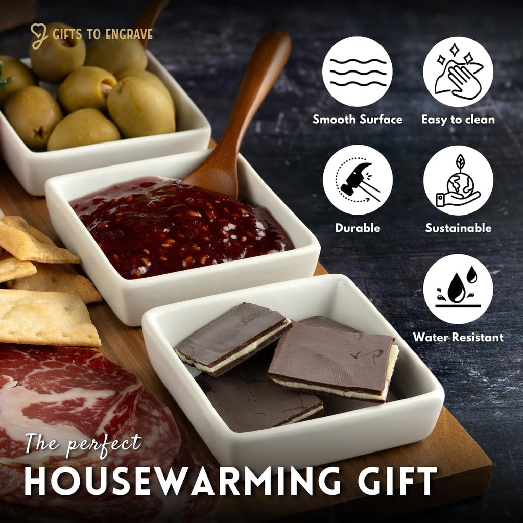 Personalized Housewarming Gifts, Custom Marble Charcuterie Cheese Board, Engraved House Warming Gifts New Home - Gift