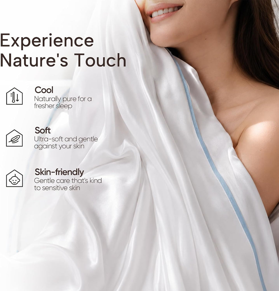 100% Viscose Derived from Bamboo Sheet Set - Hotel Luxury Cooling Bed Sheets for Hot Sleepers & Night Sweats, 18"
