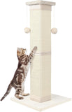 Cat Scratching Post 33 Inch Nature Sisal Cat Scratch Post for Indoor Cats, Large Cat Scratcher Protect Your Furniture
