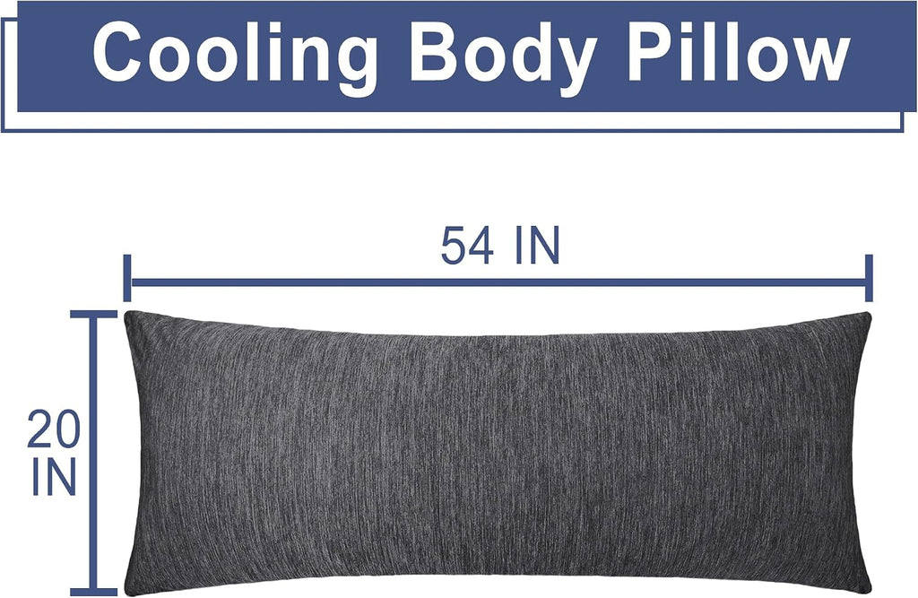 Memory Foam Body Pillow - Cooling Breathable & Supportive Full Length Pillow for Side Sleepers, Pregnancy, Leg & Back