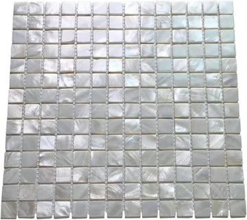 Square Seashell Mother of Pearl Mosaic Tile Kitchen Wall Spa Shower Backsplash Tile (Box of 5 Sheets)