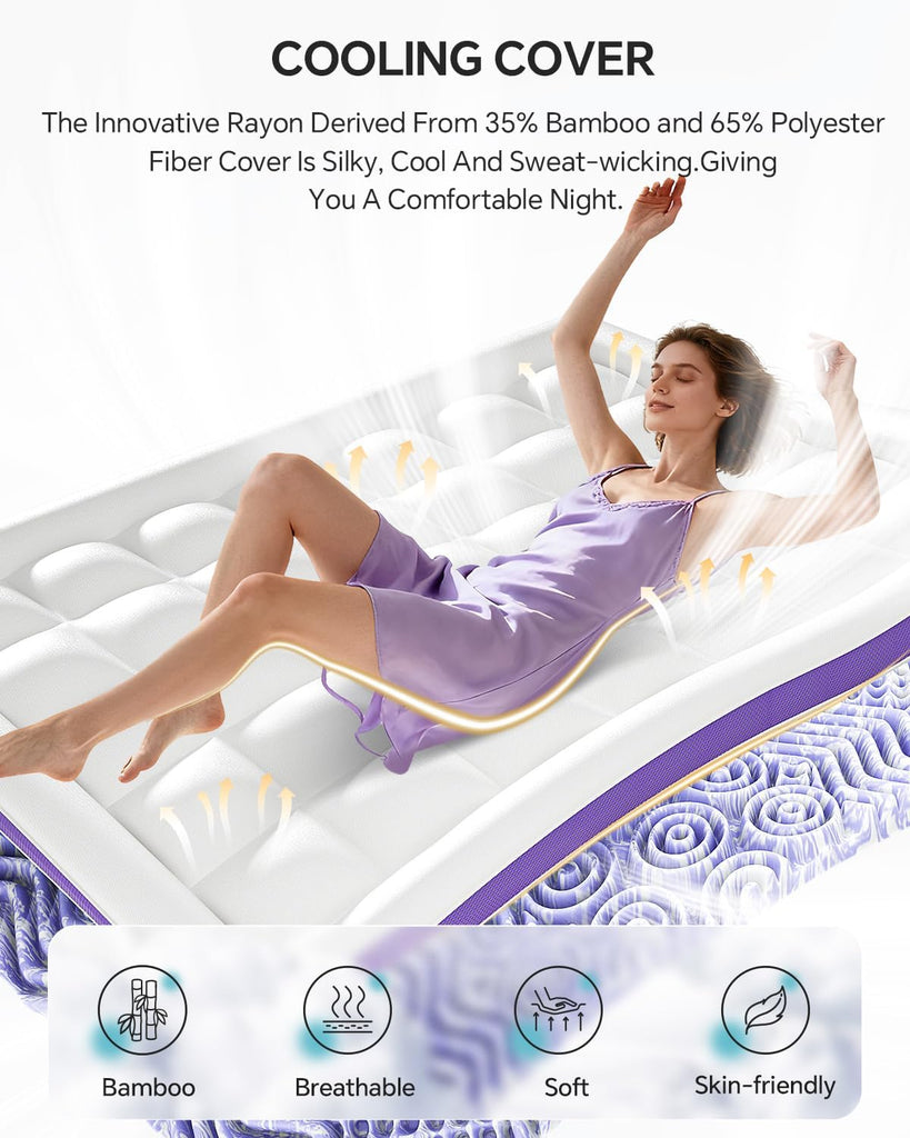 Dual Layer 4 Inch Memory Foam Mattress Topper Queen