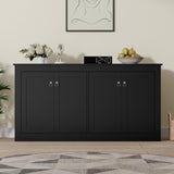 Buffet Cabinet with Storage - Kitchen Storage Cabinet Wood Console Table Coffee Bar Accent Cabinets for Living Room