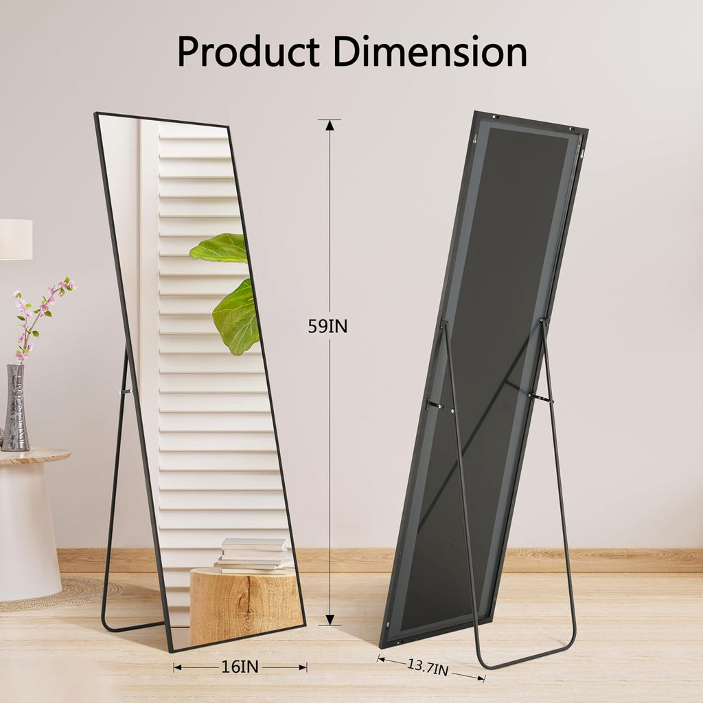 59"x16" Large Floor Mirror, Standing Mirror Full Body, Mirror Full Length for Home Wall Decor, Full Length