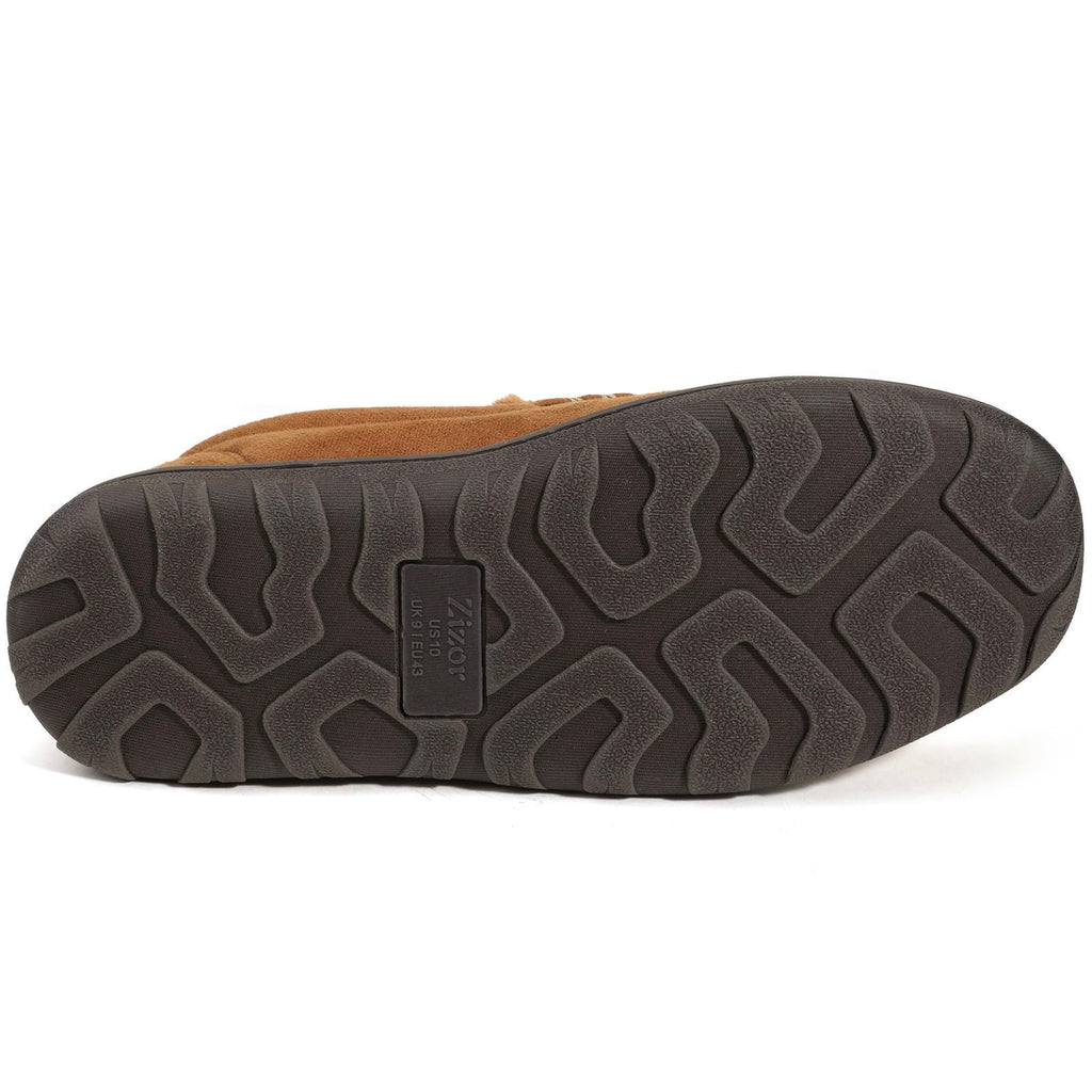 Men's Moccasin Slippers Memory Foam Indoor Outdoor, Camel, 11