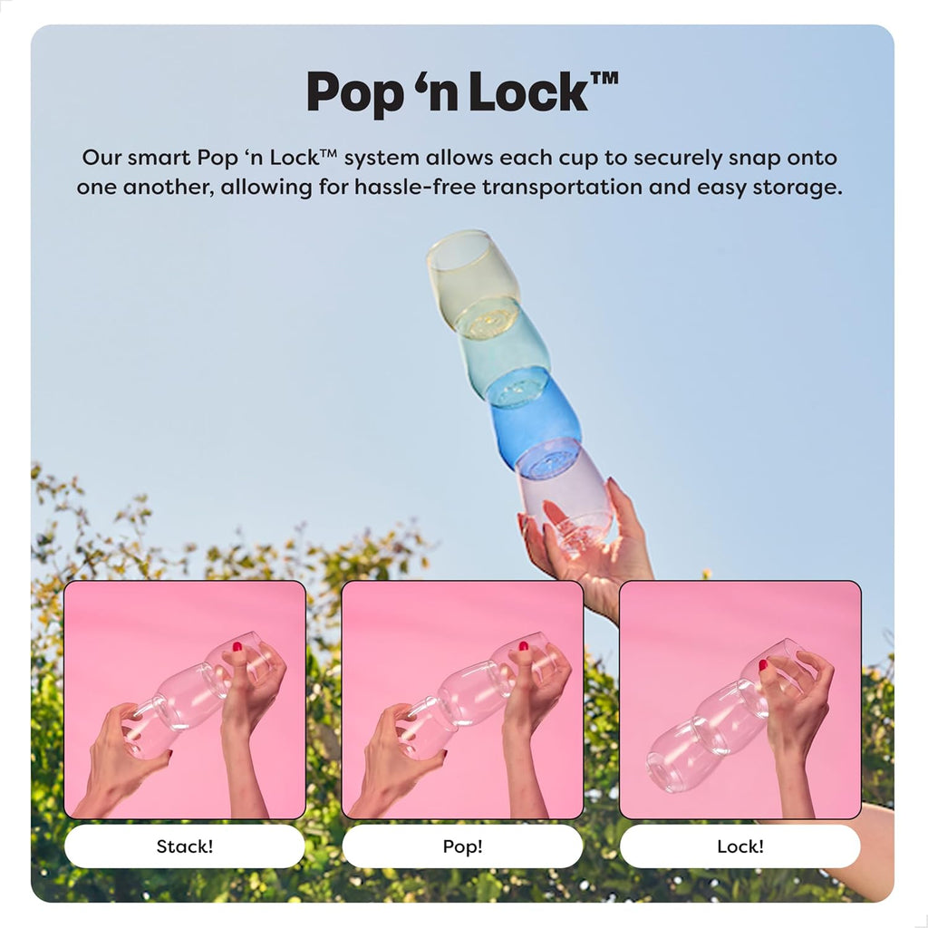 POP 9oz Flute, Premium Quality, Recyclable, Unbreakable & Plastic Champagne Glasses,Flute , 12 Count (Pack of 1)