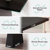 63-Inch Executive Desk, Large Office Computer Desk with Double Pedestal