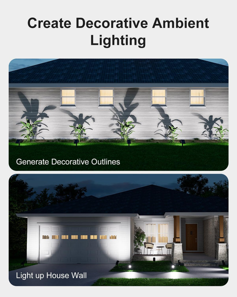 Solar Spot Lights Outdoor Waterproof for Flag, Palm Tree, Pole, Sign, Statue, Mailbox, Bright LED Outside Landscape