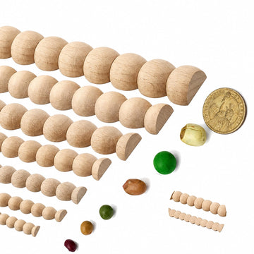 18-Pack 15.75 Inch Unfinished Beaded Wood Trim Molding (Wide 14mm)