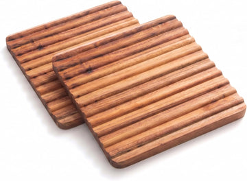 Sedona Trivet Acacia Wood Hot Dish Holder - Set of 2