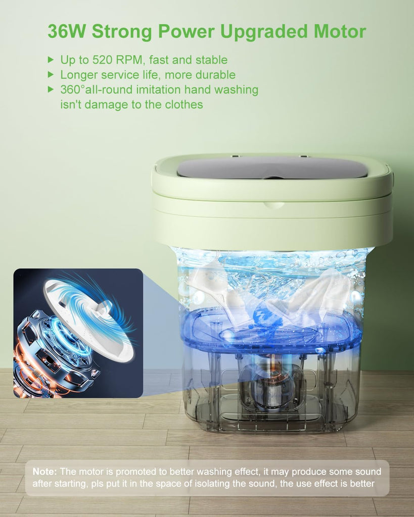 Portable Washing Machine, Mini Washer,16L Upgraded Large Capacity Foldable Washer.Deep Cleaning of Underwear, Baby