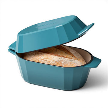 Enameled Cast Iron Sourdough Bread Oven - Dutch Oven for Sourdough, Oval Cast Iron Bread Pan with Lid, Loaf Cast Iron