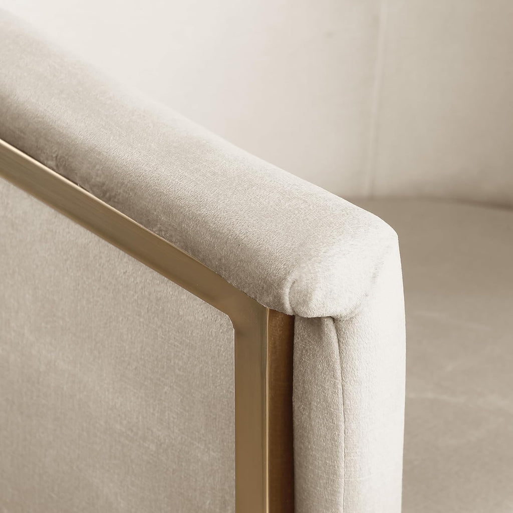 Meridian Furniture 758Cream-C Tierra Collection Modern | Contemporary Upholstered Dining Chair with Luxurious Cream