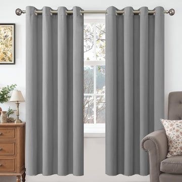 72 Inch Length Velvet Blackout Curtains with Grommet 2 Panels