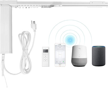 Smart Curtain System, Heavy Duty Electric Curtain Rod, WiFi Control, Compatible with Alexa, Google Home, Adjustable