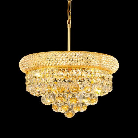 Crystal Chandeliers for Dining Room Light Fixture Over Table_Empire Style K9 Crystal Chandeliers for Bedroom_4 Lights Gold Luxury Lighting Fixtures for Entryway Kitchen Island Foyer Hallway A108-B0DBV28M3H
