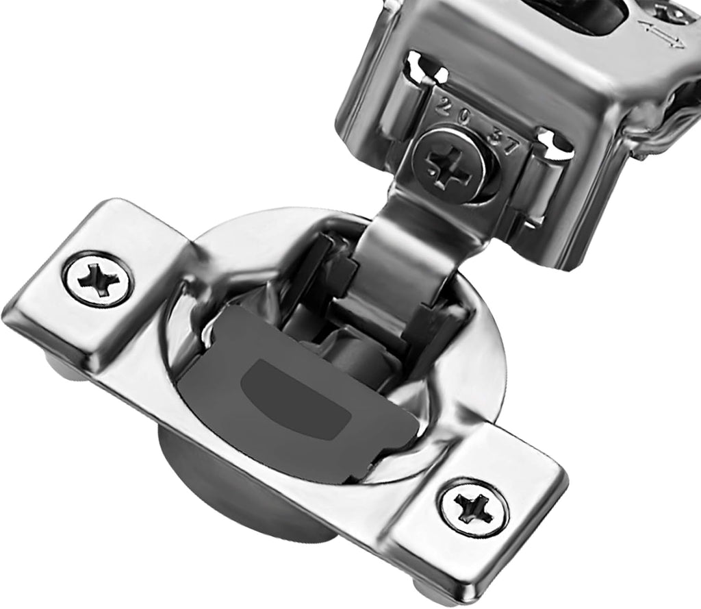 2 Pack 1 Pairs 1-1/4 inch Overlay Soft Close Hinges Hinges Satin Nickel Hidden Hinges Stainless Steel Concealed Hinge
