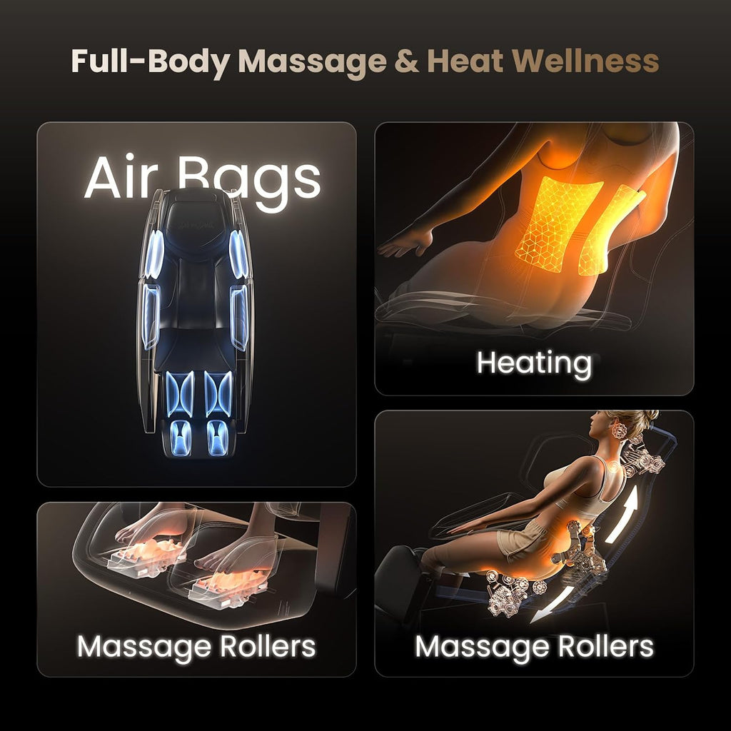 IMaster Pro 4D Full Body Massage Chair Zero Gravity SL-Track | PT Co-Designed, Patented 166° SL-Track & True Zero