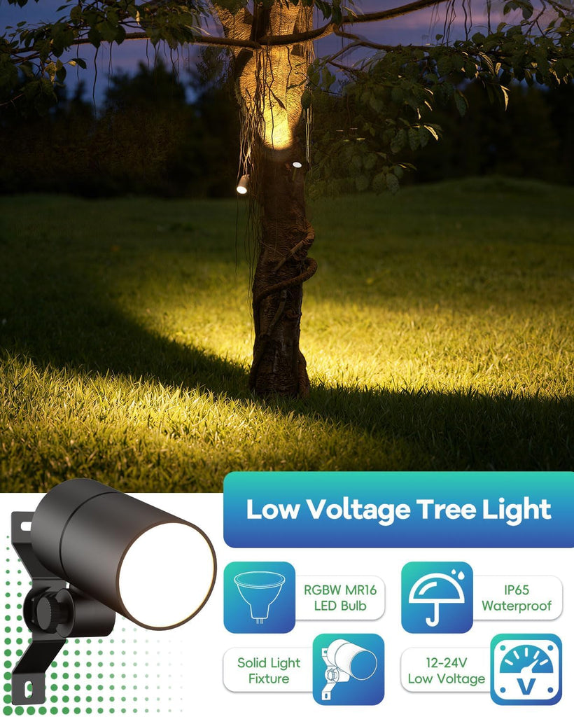Low Voltage Down Light Tree Light, MR16 LED Spot Light 1-Pack | 5W GU5.3 Bulb, Adjustable Up/Down Aluminum