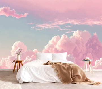 3D Pink Cloud Peel and Stick Wallpaper wall Mural Girl Kid's Room ZY08 M